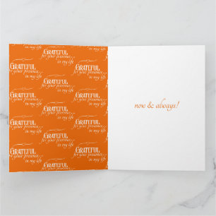 Orange för elegant - tacksamt kort för inbyggd Tha