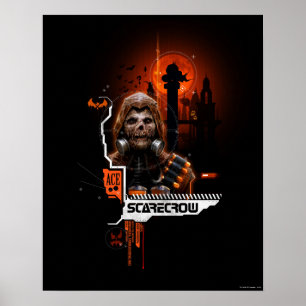 Orange för fågelskrämma poster