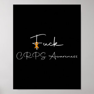 Orange för Fck Cancer Ribbon Roligt Crps Awareness Poster