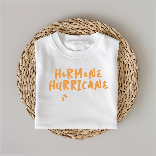 Orange för fingeravtryck av humant gravid baby t shirt (Skapare uppladdad)