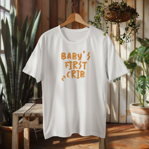 Orange för fingeravtryck av humant gravid baby t shirt