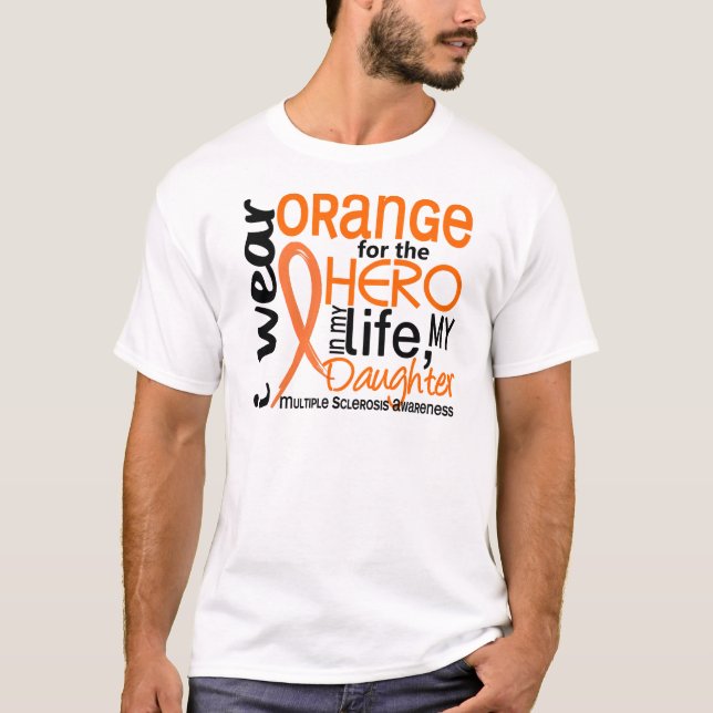 Orange för för dotterms för hjälte 2 åtskillig t shirt (Framsida)