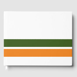 Orange för Grönt av djärv skog Tävla Rand på vitt Gästböcker