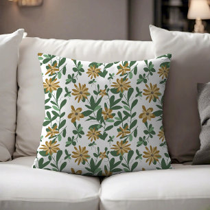 Orange för Grönten blommönster Design 278 Kudde