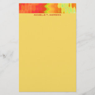 orange för groovy-gult brevpapper