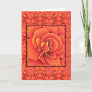 Orange för hälsningskort - Begonia Kort