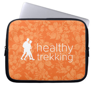 Orange för hälsosam behandling Hibiscus Logotyp Bl Laptop Sleeve