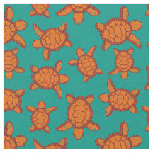 Orange för hawaiiska sjösköldpaddor och blåmönster