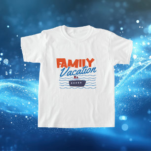 Orange för jakt på barn i familjen/blått t shirt