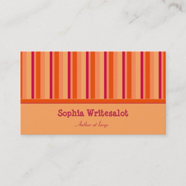 Orange för kålfärgsbär av rand visitkort (Framsida)