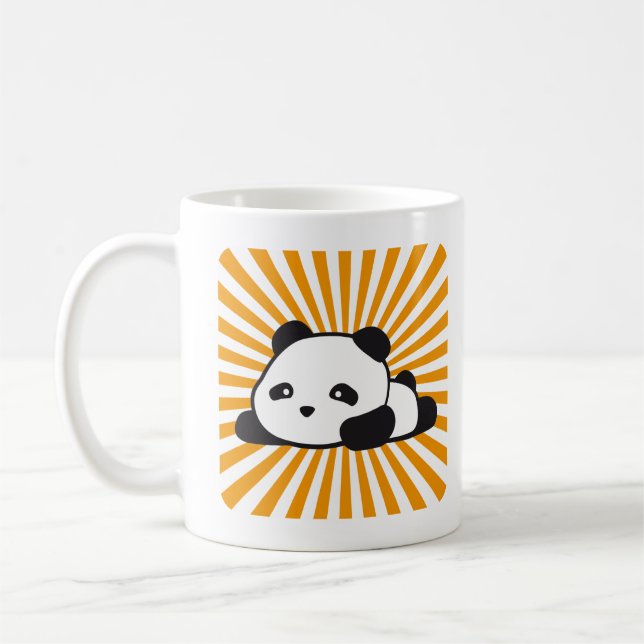 Orange för Kawaii pandapop Kaffemugg (Vänster)