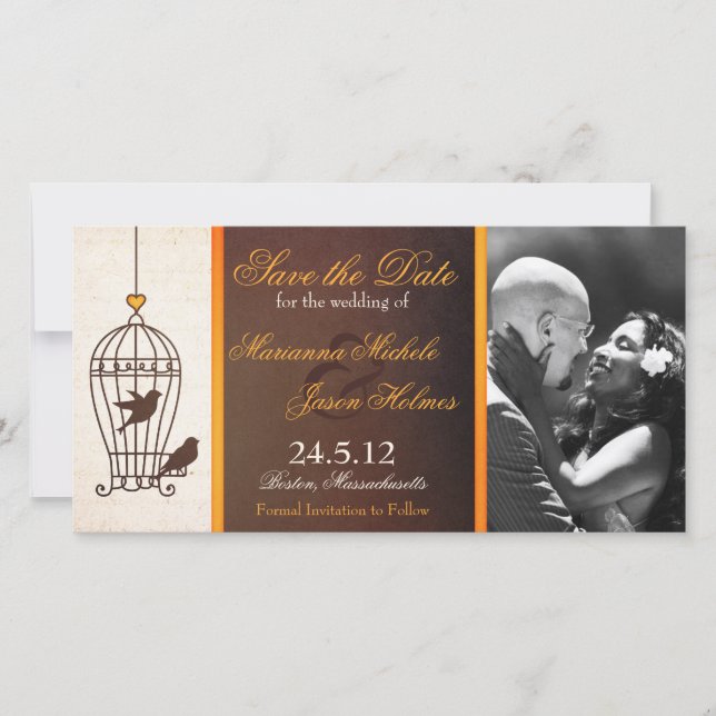 Orange för kommande hösthöst Spara datum Datumet (Framsida)