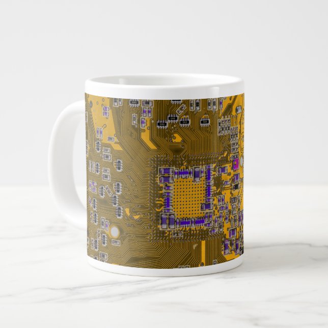 Orange för kretskort med PCB-kretskort Jumbo Mugg (Framsida vänster)