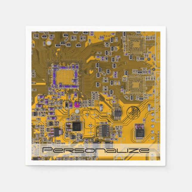Orange för kretskort med PCB-kretskort Pappersservett (Framsidan)