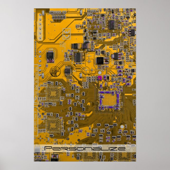 Orange för kretskort med PCB-kretskort Poster (Framsidan)