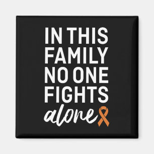 Orange för kundkännedom för ribbon Family Support- Magnet