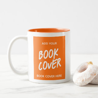 Orange för lansering av Bok i Bok Cover-författare Två-Tonad Mugg