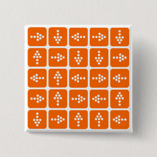 ORANGE för LED-pilkvadrat Knapp