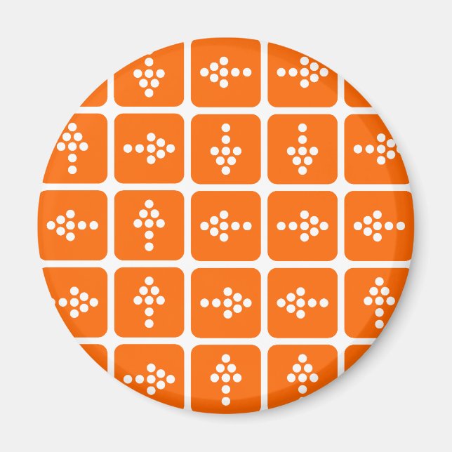 ORANGE för LED-pilkvadrat Magnet (Framsidan)