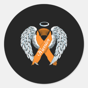 Orange för Leukemi Awareness Warrior Ribbon and An Runt Klistermärke