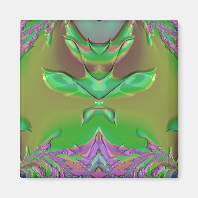 orange för Lila av 3D-Grönt för ramdesign Magnet (Framsidan)
