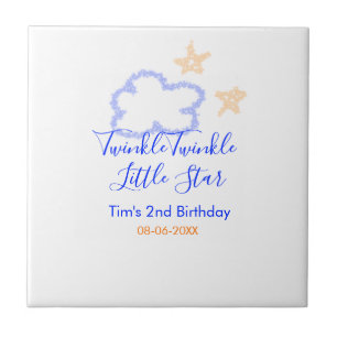 Orange för lila av Twinkle twinkle Little Star-föd Kakelplatta