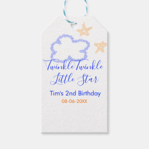Orange för lila av Twinkle twinkle Little Star-föd Presentetikett