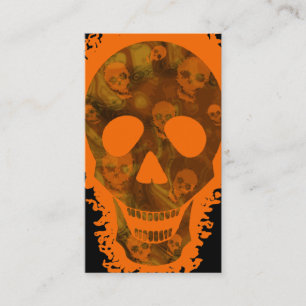 Orange för lodrät för stora skullskalsvärden visitkort