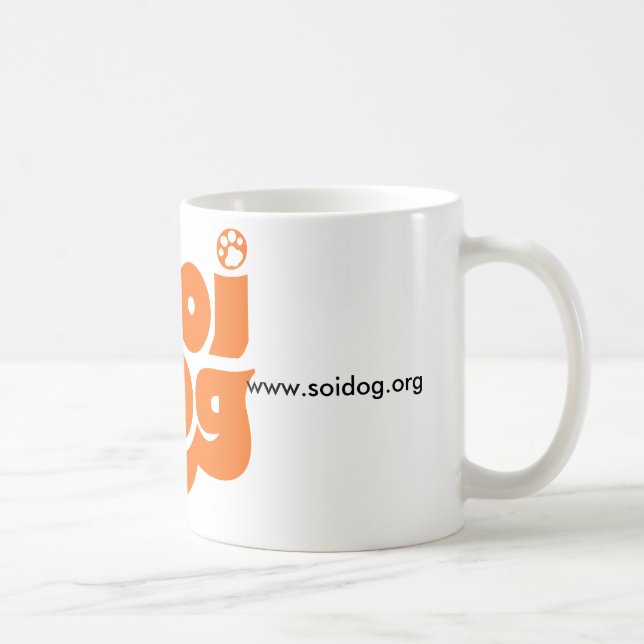 Orange för logotyp för Soi hundfundament Kaffemugg (Höger)