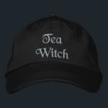 Orange för Magic Tea Witch Quote Peach Black Broderad Keps<br><div class="desc">En modern Tea-häxa är broderad i orange,  svart basebollhätta. Den här magiska häxan kan vara personlig till en namn eller annan text. En förhäxad gåva till löv och herbaliska häxor.</div>