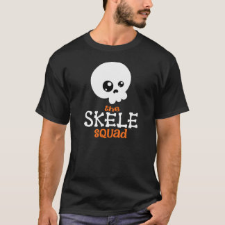 Orange för matchning av familjen Cute Skeleton Hal T Shirt