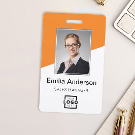 Orange för medarbetarfoto i anpassningsbar Company