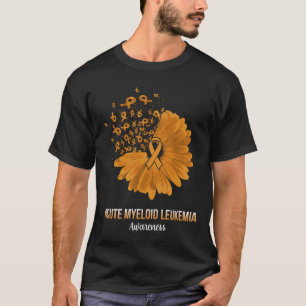 Orange för medvetenhet om akut myeloid leukemi Rib T Shirt