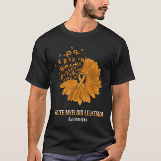 Orange för medvetenhet om akut myeloid leukemi Rib T Shirt