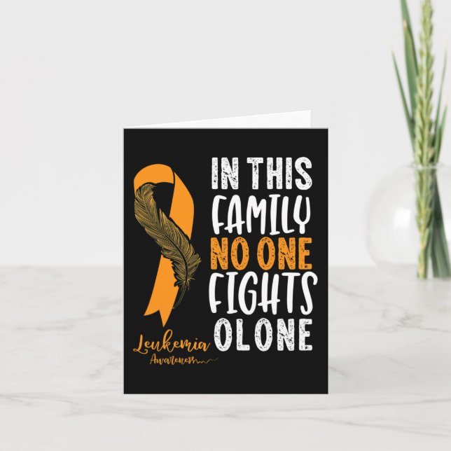 Orange för medvetenhet om leukemi Ribbon Cancer Su Kort (Framsida)