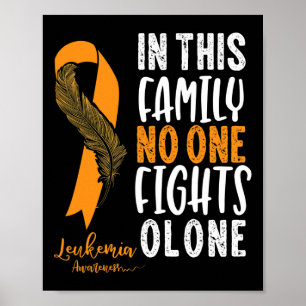 Orange för medvetenhet om leukemi Ribbon Cancer Su Poster