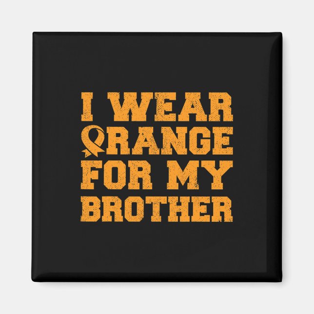 Orange för min broderleukemi - medvetenhet om canc magnet (Framsidan)