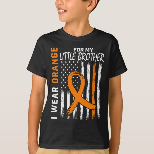 Orange för min lilla Medveten för leukemi-cancer T Shirt (Framsida)