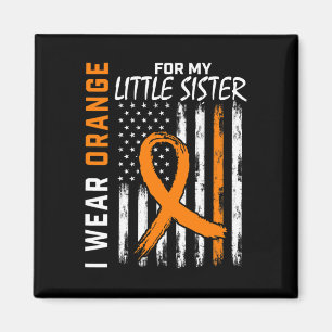 Orange för min lilla syster Leukemi Cancer Awaren Magnet
