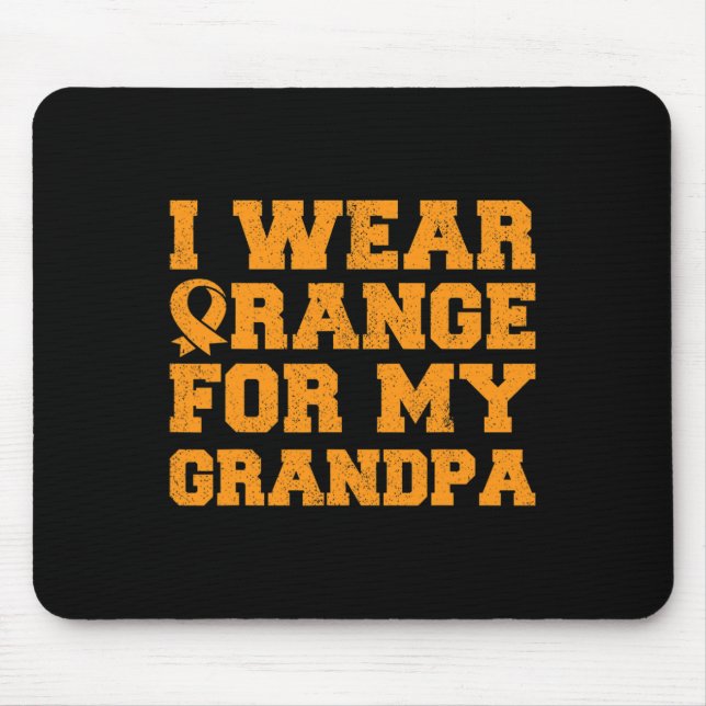 Orange för min morfar Leukemia Awareness Granddaug Musmatta (Framsidan)