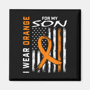 Orange för min son Leukemi Cancer Awareness U Magnet