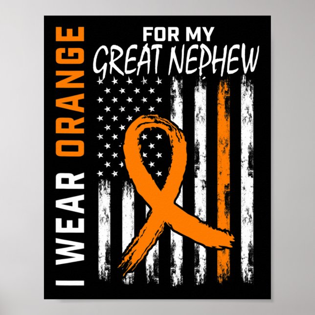 Orange för min Underbara neukemi Cancer Awarene Poster (Framsidan)