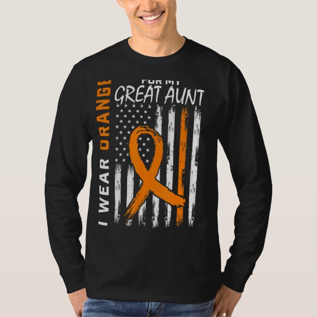 Orange för min Underbara sklerosasarie vid Moster  T Shirt (Framsida)