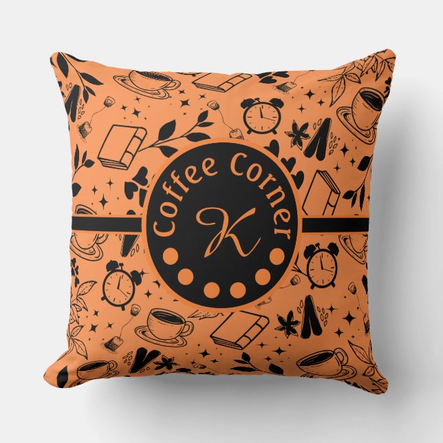 orange för modern kaffekobordmask i älskare under  kudde (Framsida)