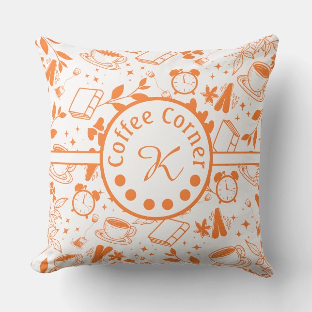 orange för modern kaffekobordmask i älskare under  kudde (Framsida)