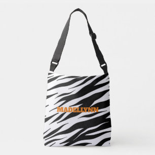 Orange för modern Zebra mönstrad Personlig Axelväska