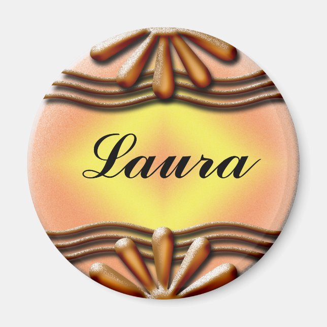 Orange för namnskylt magnet (Framsidan)