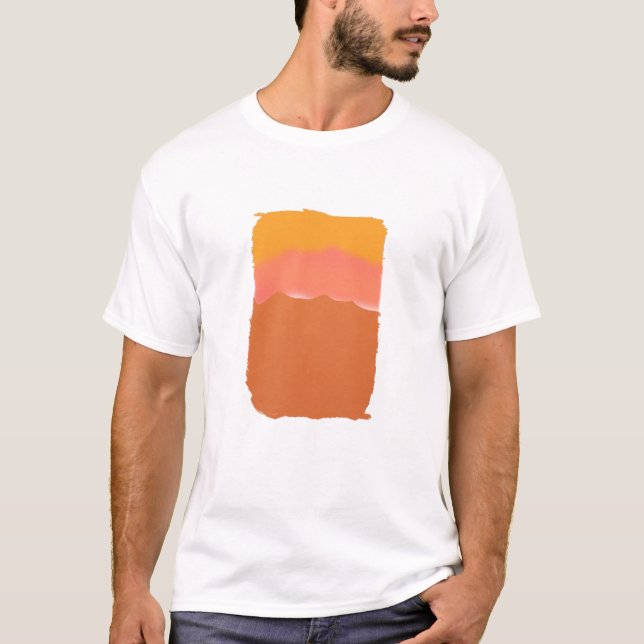 Orange för nedbränning av berg t shirt (Framsida)