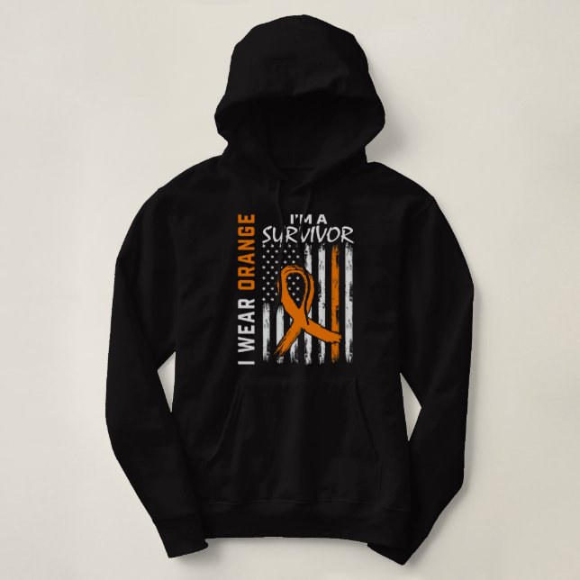 Orange för njursjukdom Ribbon Kidney Cancer Surviv T Shirt (Design framsida)