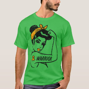 Orange för obruten Warrior Ribbon Leukemi T Shirt